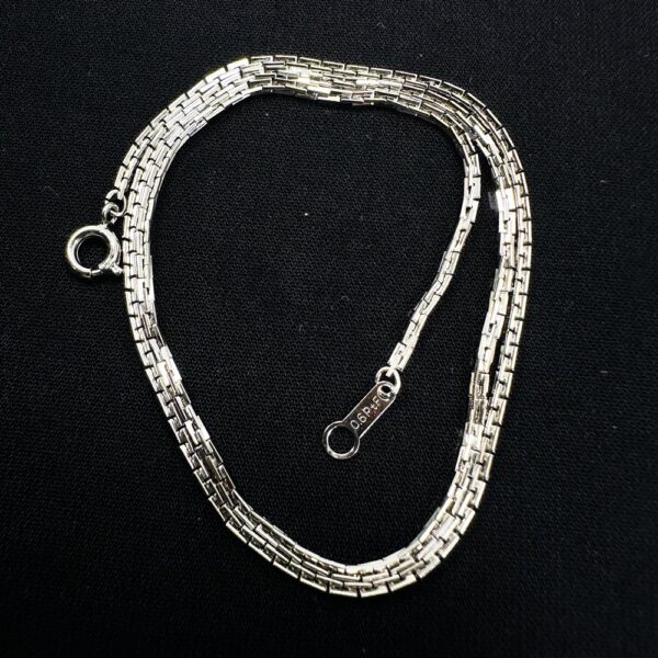 0592-Dây chuyền nữ-Platinum 0.6Pt filled chain necklace-Như mới3