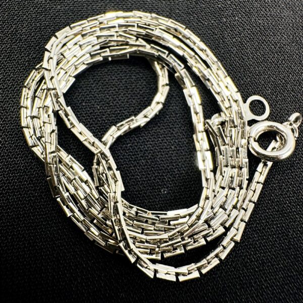 0592-Dây chuyền nữ-Platinum 0.6Pt filled chain necklace-Như mới6