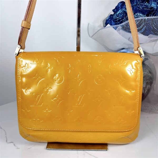 2502-Túi đeo vai-LOUIS VUITTON Thompson Street yellow vernis leather shoulder bag-Như mới2