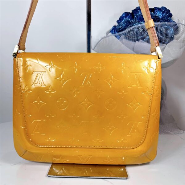 2502-Túi đeo vai-LOUIS VUITTON Thompson Street yellow vernis leather shoulder bag-Như mới4