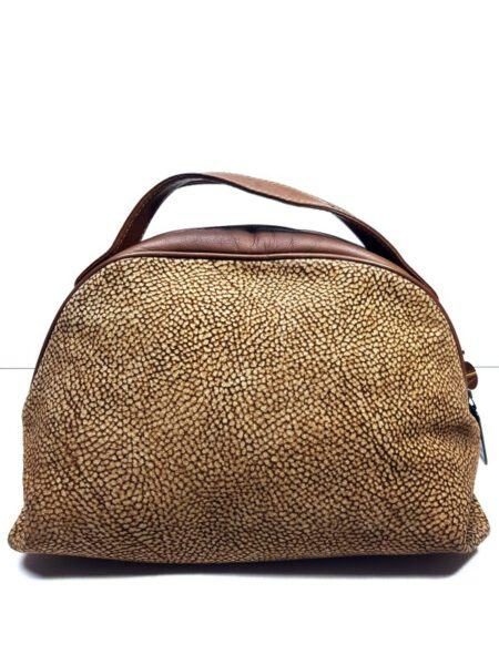 2513-Túi xách tay-BORBONESE Quail Pattern Suede Satchel handbag3