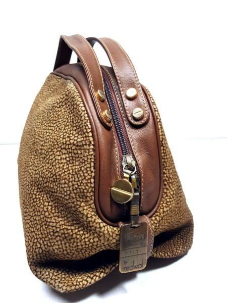 2513-Túi xách tay-BORBONESE Quail Pattern Suede Satchel handbag4
