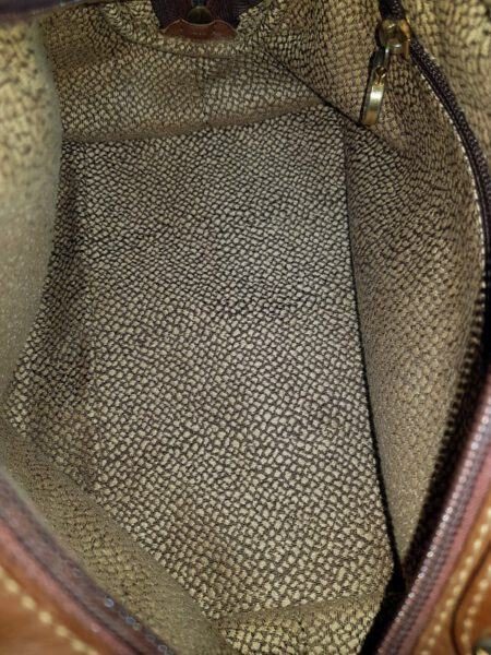 2513-Túi xách tay-BORBONESE Quail Pattern Suede Satchel handbag9