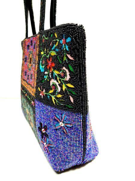 2537-Túi xách tay-Floral glass beaded tote bag5
