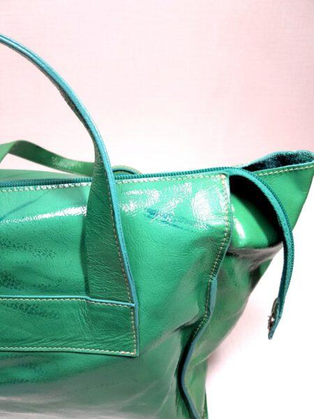2552-Túi xách tay-Furla green patent leather handbag6