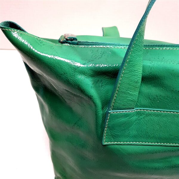2552-Túi xách tay-Furla green patent leather handbag6