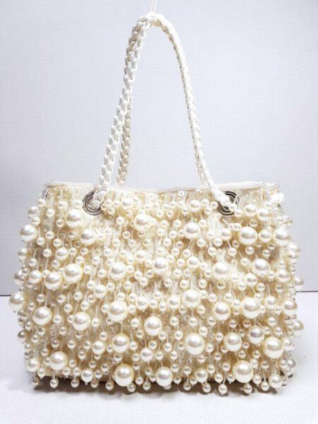 2555-Túi xách tay-To Be Chic faux pearl tote bag2