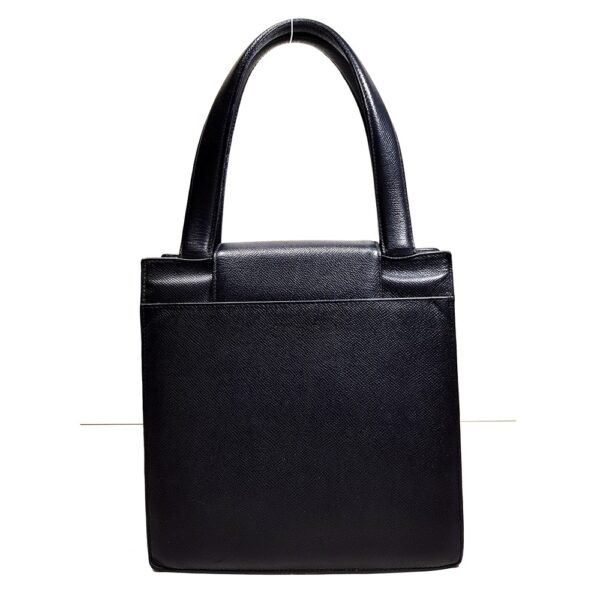 2571-Túi xách tay/đeo vai-BVLGARI black leather hand/shoulder bag3