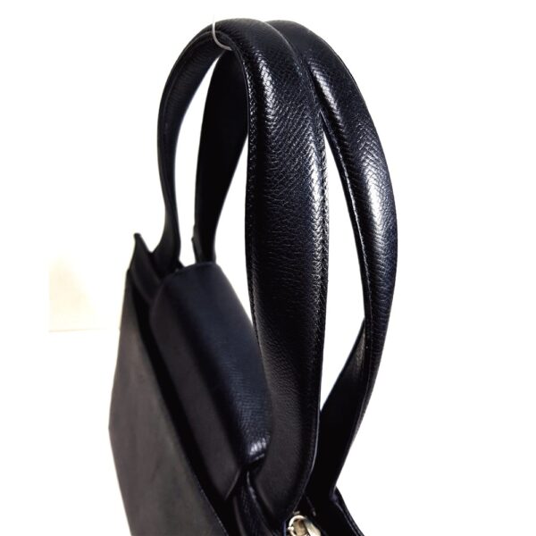 2571-Túi xách tay/đeo vai-BVLGARI black leather hand/shoulder bag5
