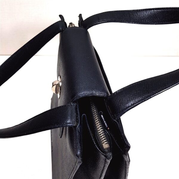 2571-Túi xách tay/đeo vai-BVLGARI black leather hand/shoulder bag7