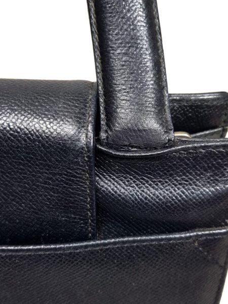 2571-Túi xách tay/đeo vai-BVLGARI black leather hand/shoulder bag12