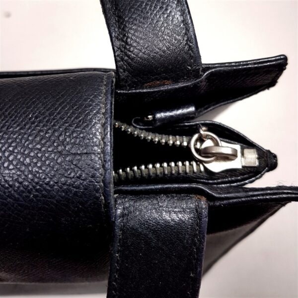 2571-Túi xách tay/đeo vai-BVLGARI black leather hand/shoulder bag12