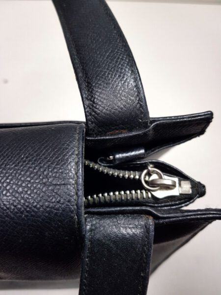 2571-Túi xách tay/đeo vai-BVLGARI black leather hand/shoulder bag9