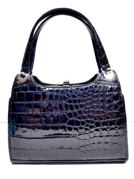 2578-Túi xách tay-CROCODILE skin vintage handbag3
