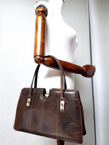 2579-Túi xách tay-LIZARD skin vintage handbag1