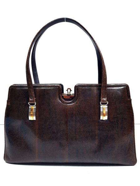 2579-Túi xách tay-LIZARD skin vintage handbag0