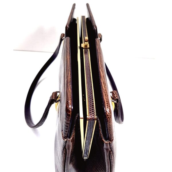 2579-Túi xách tay-LIZARD skin vintage handbag7