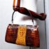 2581-Túi xách tay-CROCODILE skin vintage handbag10