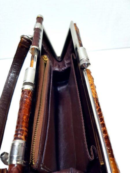 2581-Túi xách tay-CROCODILE skin vintage handbag8