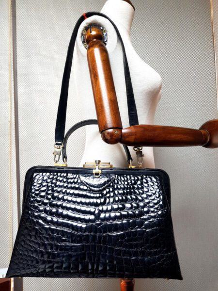 2583-Túi xách tay/đeo vai-CROCODILE skin vintage handbag1