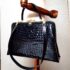 2583-Túi xách tay/đeo vai-CROCODILE skin vintage handbag14