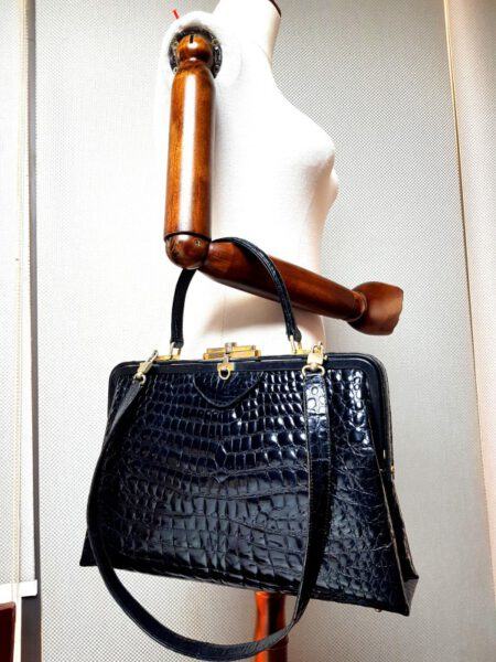2583-Túi xách tay/đeo vai-CROCODILE skin vintage handbag2