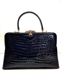 2583-Túi xách tay/đeo vai-CROCODILE skin vintage handbag
