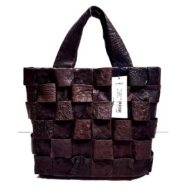 2584-Túi xách tay-CONTE BLEU ostrich skin tote bag-Mới/chưa sử dụng