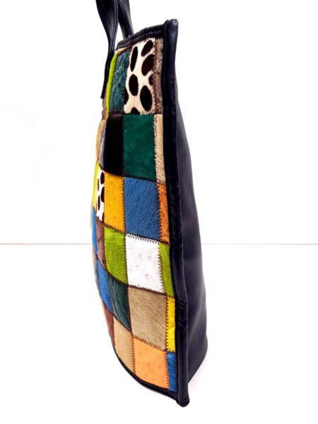2585-Túi xách tay-Multicolored patchwork leather large handbag2