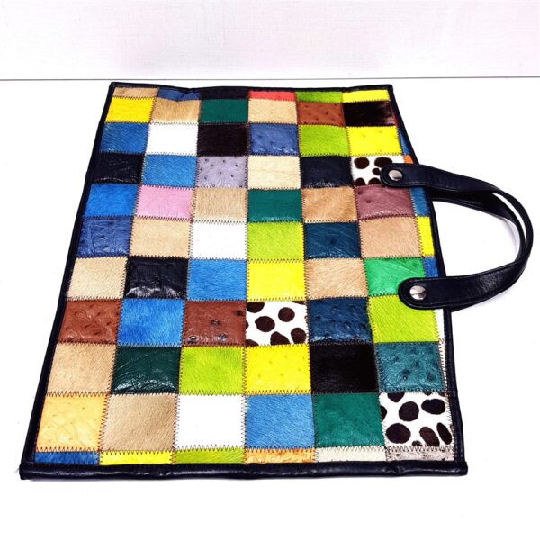 2585-Túi xách tay-Multicolored patchwork leather large handbag7