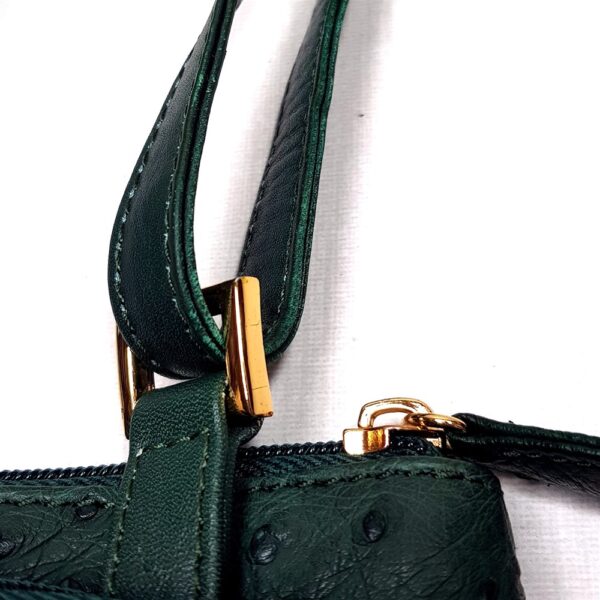 2588-Túi đeo chéo-OSTRICH skin green crossbody bag5