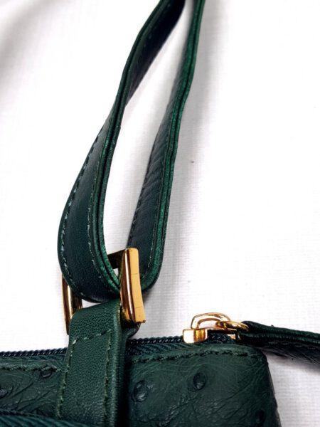 2588-Túi đeo chéo-OSTRICH skin green crossbody bag6