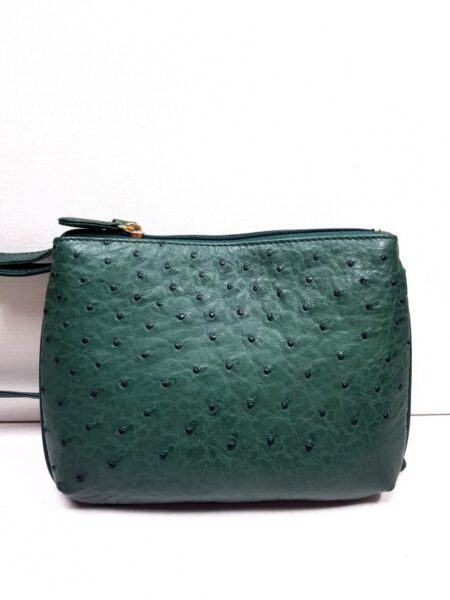 2588-Túi đeo chéo-OSTRICH skin green crossbody bag2