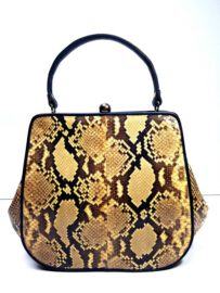 2605-Túi xách tay-PYTHON skin handbag