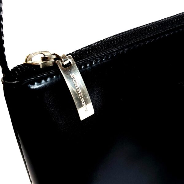 2573-Túi xách tay/đeo vai-BURBERRY black leather mini hobo bag8