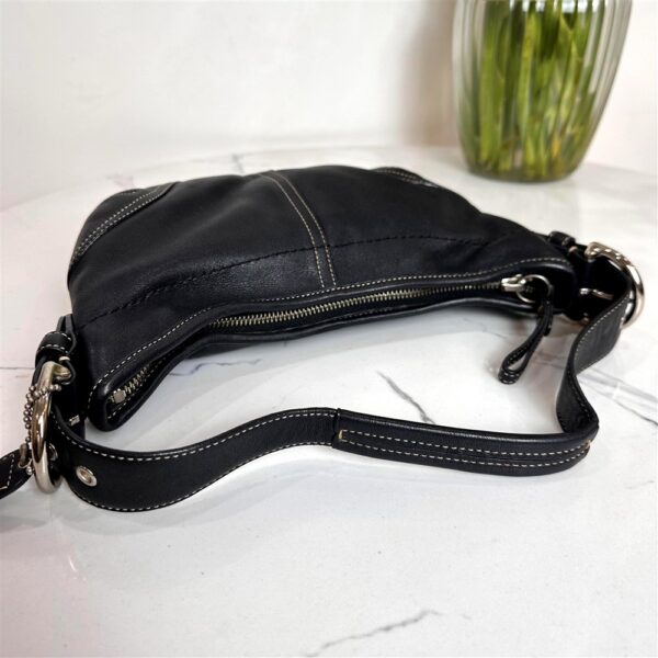 2527-Túi đeo vai/xách tay-COACH black leather hobo bag5