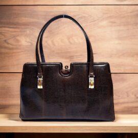 2579-Túi xách tay-LIZARD skin vintage handbag