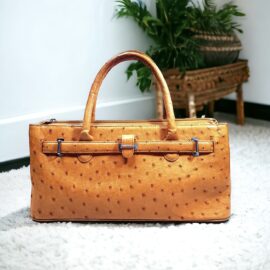 2597-Túi xách tay-OSTRICH leather handbag