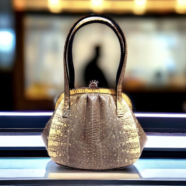 2602-Túi xách tay-Luxury LIZARD skin handbag0