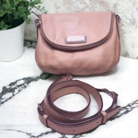2591-Túi đeo chéo-MARC JACOBS Natasha pink leather crossbody bag