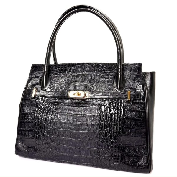 2576-Túi xách tay-CROCODILE skin birkin style bag-Gần như mới1