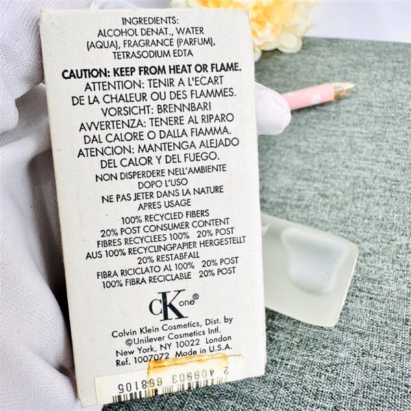 3102-Calvin Klein One splash perfume 1.5ml-Nước hoa nữ-Đầy chai3