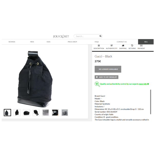 2594-Ba lô đeo chéo/1 quai-GUCCI one shoulder strap bucket bag-Đã sử dụng18