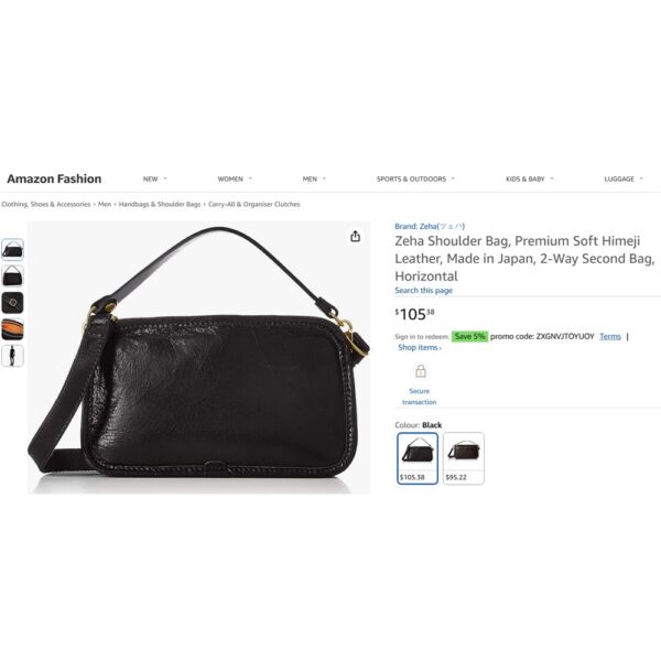 2600-Túi đeo chéo/xách tay-ZEHA Japan leather crossbody bag-Như mới/chưa sử dụng18