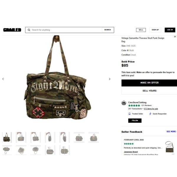 2544-Túi xách tay/đeo vai-SAMANTHA THAVASA Camouflage cloth tote bag-Gần như mới15
