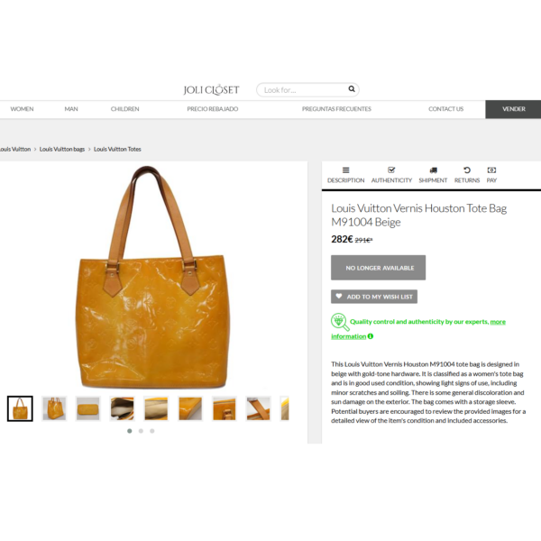 2508-Túi xách tay-LOUIS VUITTON Houston vernis leather tote bag-Đã sử dụng28