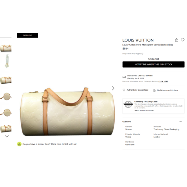 2505-Túi xách tay-LOUIS VUITTON Bedford vernis leather drum bag-Gần như mới21