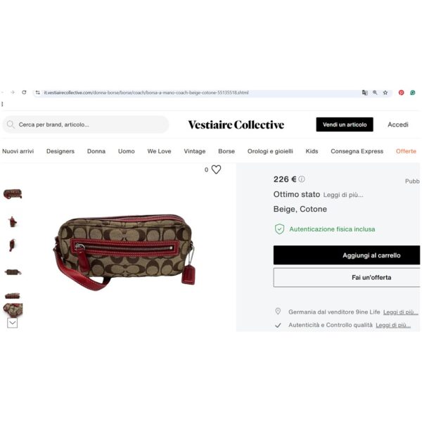 2529-Túi đeo chéo-COACH signature crossbody bag-Đã sử dụng3