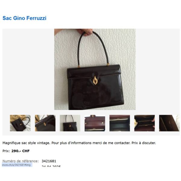 2542-Túi xách tay-GINO FERRUZZI Firenze Italy leather handbag-Đã sử dụng/Khá mới10