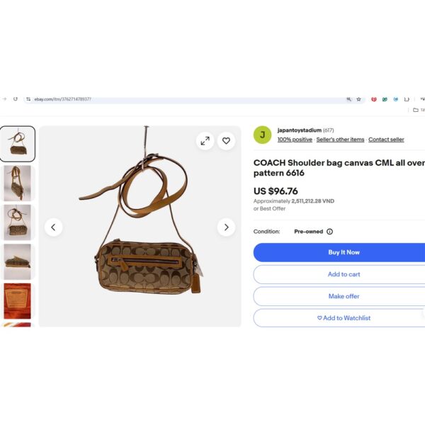 2529-Túi đeo chéo-COACH signature crossbody bag-Đã sử dụng2
